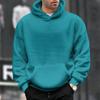 Double-Sided Fleece Hoodie Men Winter Casual Loose Fit Youth Pullover Hooded Sweatshirt