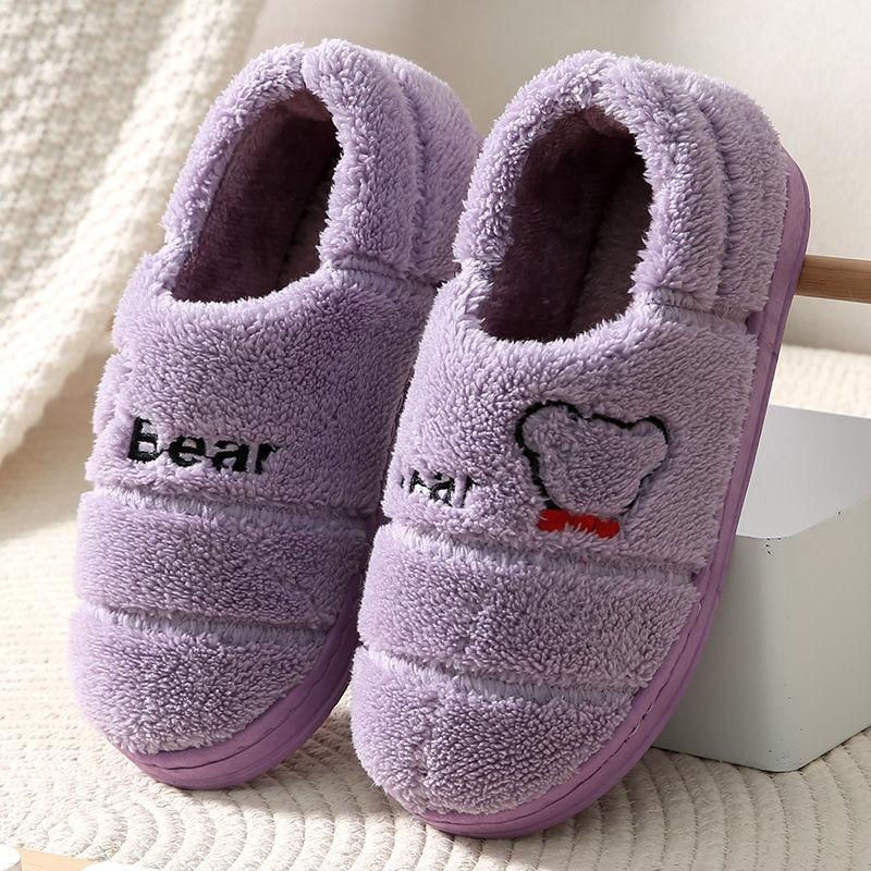 Женские домашние тапочки на платформе — фото 5