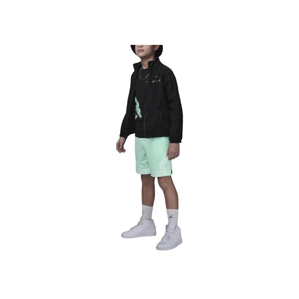 Jordan Dri-FIT Solid Color Lace-Up Breathable Casual Shorts Kids Shorts Light-Green DR8097-312