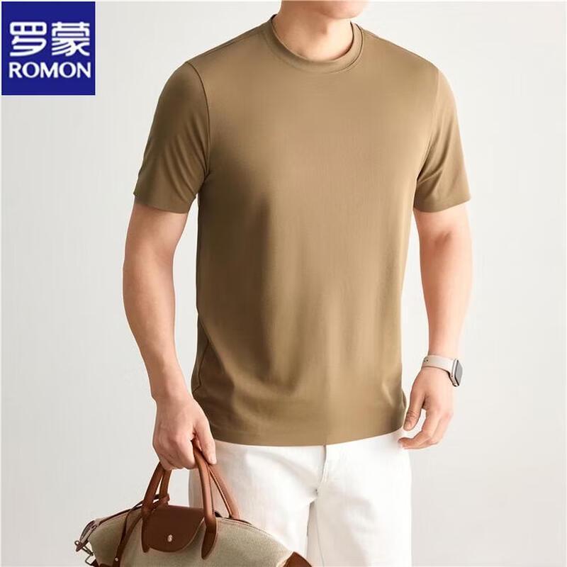 ROMON Men's Lyocell Blend Short Sleeve T-Shirt