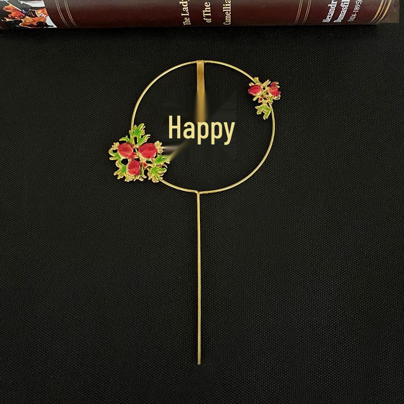 

Китайский Феникс Ретро Топпер для Торта - Золотая Вставка для Свадьбы и Помолвки