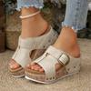 Fashion Women's Sandals Wedge Shoes Woman Platform Heels Slippers Women Footwear Sandals Shoes Women Summer Soft Women Shoe Slides