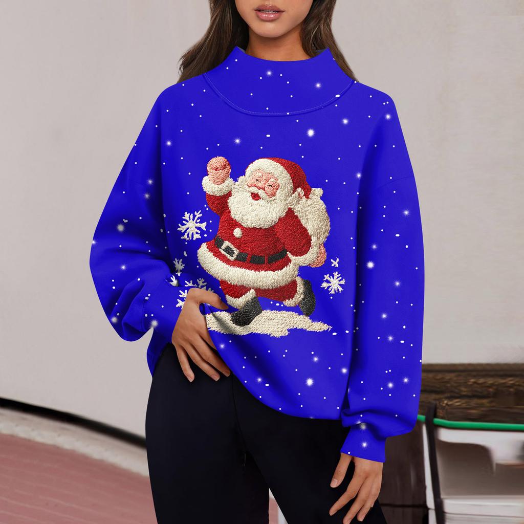 Damen-Sweatshirt, Sportliches Flanell-Sweatshirt, Langarm-Top, Lässiges V-Ausschnitt-Sweatshirt