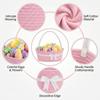 Reusable Gift Basket with Decorative Ribbon and Clear Wrapping Bag for Holiday and Special Occasion Packaging