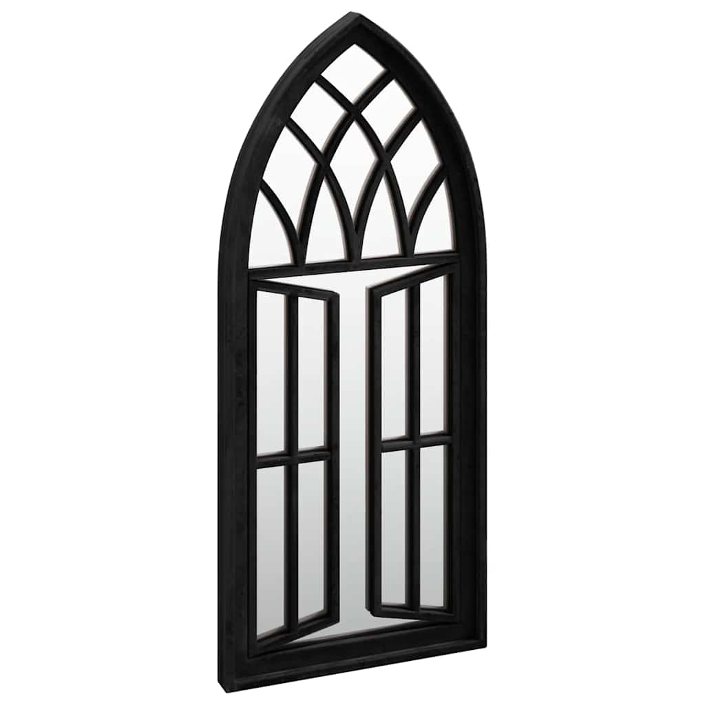 Garden Mirror Black 70x30 cm Iron