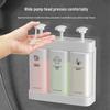 Punch-Free Wall-Mount Soap Dispenser for Shampoo & Shower Gel, Manual Press, Light Luxury Style