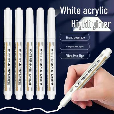Waterproof Large Capacity White Highlight Marker - Fade-Resistant for Art and Graffiti