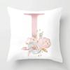 45x45cm Pink Rose 26 Letters Pillowcase Wedding Party Decoration Sofa Car Creative Ornament Couple Home  Cushion Cover