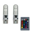 NewLED RGB T10 5050-6SMD Remote Control Color LED Bulb Parking Light Car Lamp LED Car Signal Light Car Accessories