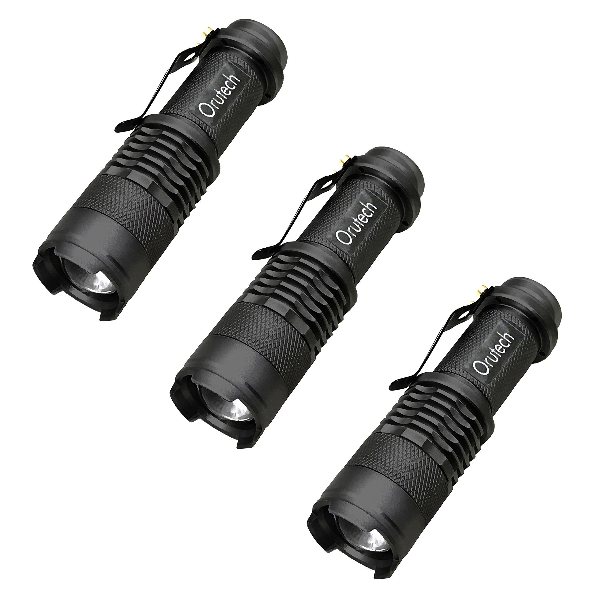 

LED Handheld Light flashlight for carrying around brightness CREE chip Waterproof Zoom focus Black ca100100a31n0 Orutech Ultra-compact Convenient чорний