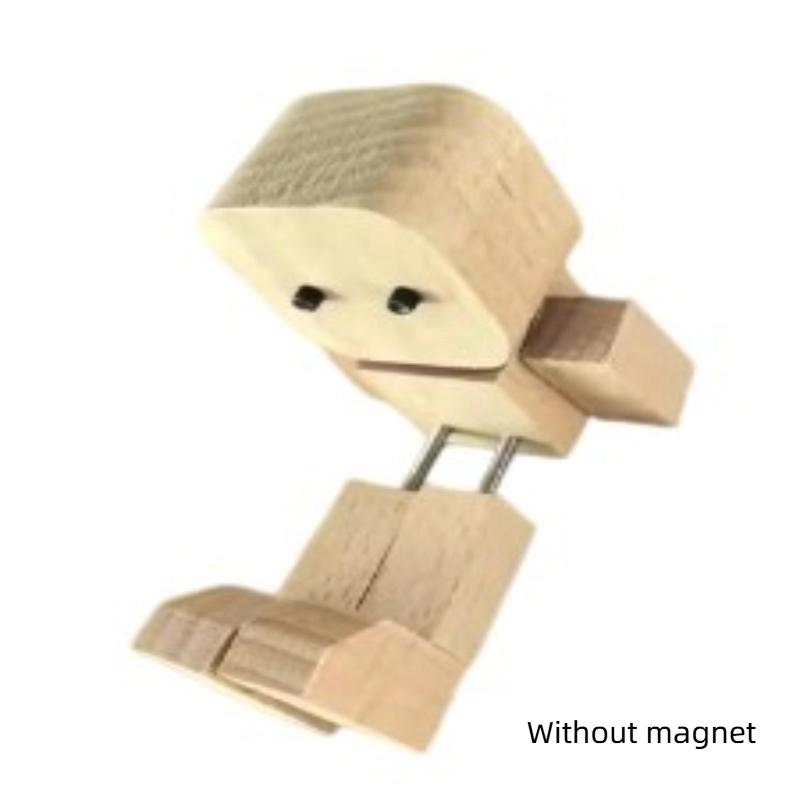 Kinetic Shaking Legs Wooden Figure: Wobbly Desktop & Car Dashboard Doll with Moving Legs - Fun Decorative Accessory