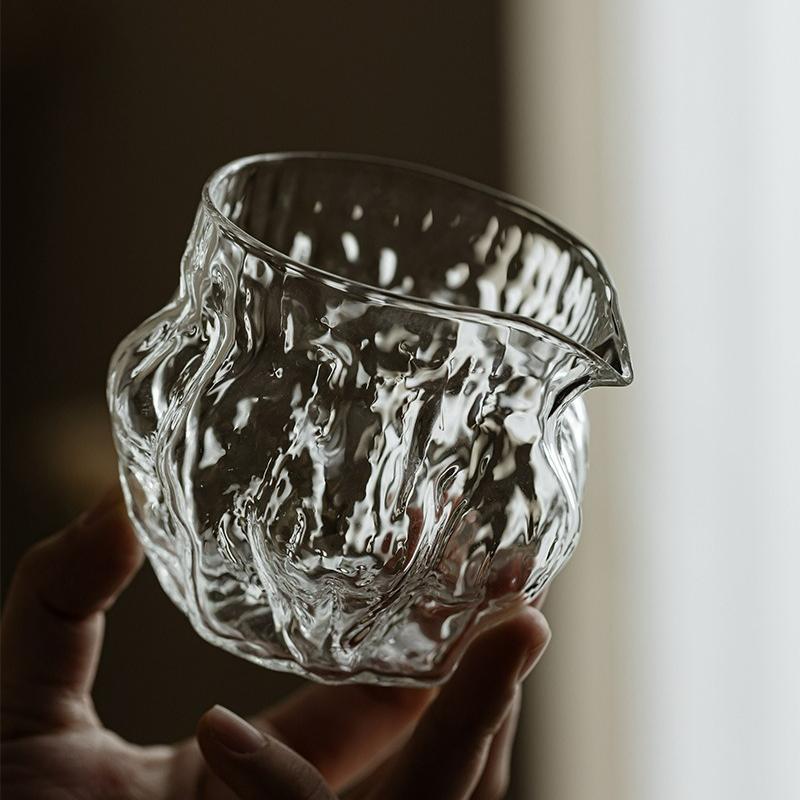 Japanese Style Glass Fair Cup Heat Resistant Kung Fu Chahai Creative Thickening Transparent Teacup Teaware Accessories 280ML