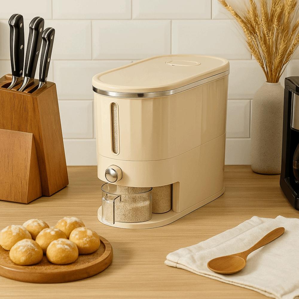 Large Capacity Sealed Rice Container Visible Design Flour Storage Bucket  Household Use