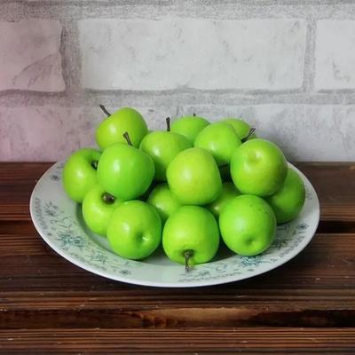 20 יחידות תפוחים מיני מדומה קטנים במיוחד קצף פלסטיק פירות מלאכותיים מזויפים דגם קישוט לבית ולמסיבה