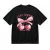 Women's T-shirt With Retro Cherry Harvest Graphic Unisex Black 100% Cotton Tops
