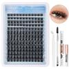 Single Cluster C Curved Multi-Hair False Eyelash Set 8-18Mmdiy Segmented Grafting Thick Eyelashes