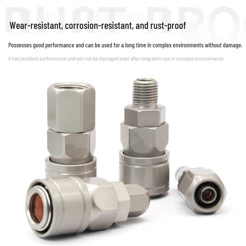 C-Type Self-Locking Air Hose Quick Connector for Compressors & Pneumatic Tools