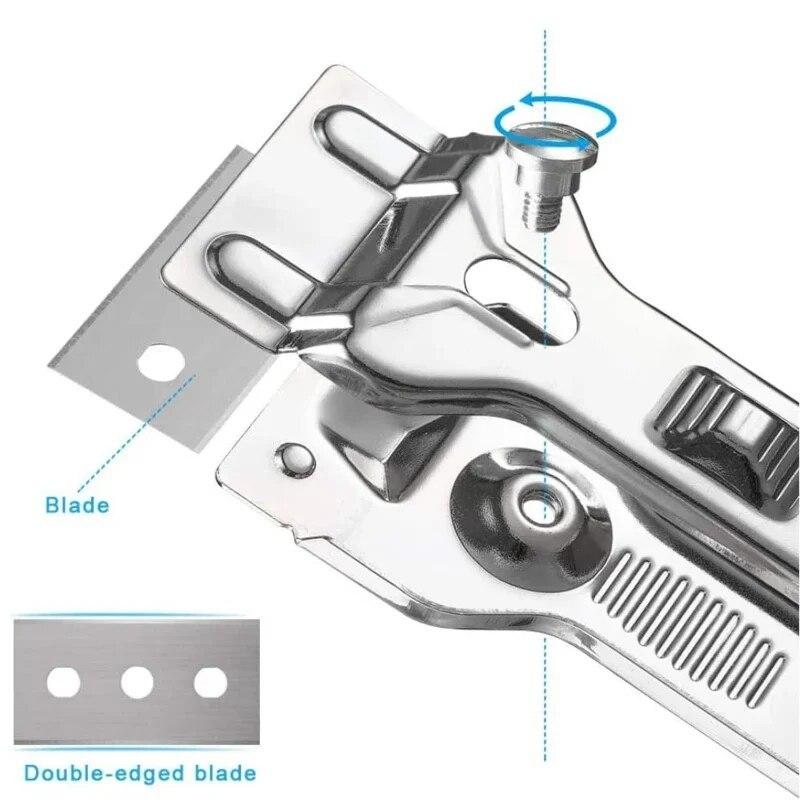 1PC Scraper Cleaner With 5pcs Spare Blades Durable Glass Ceramic Hob Remover Oven Cooker Cleaning Tool with Blade