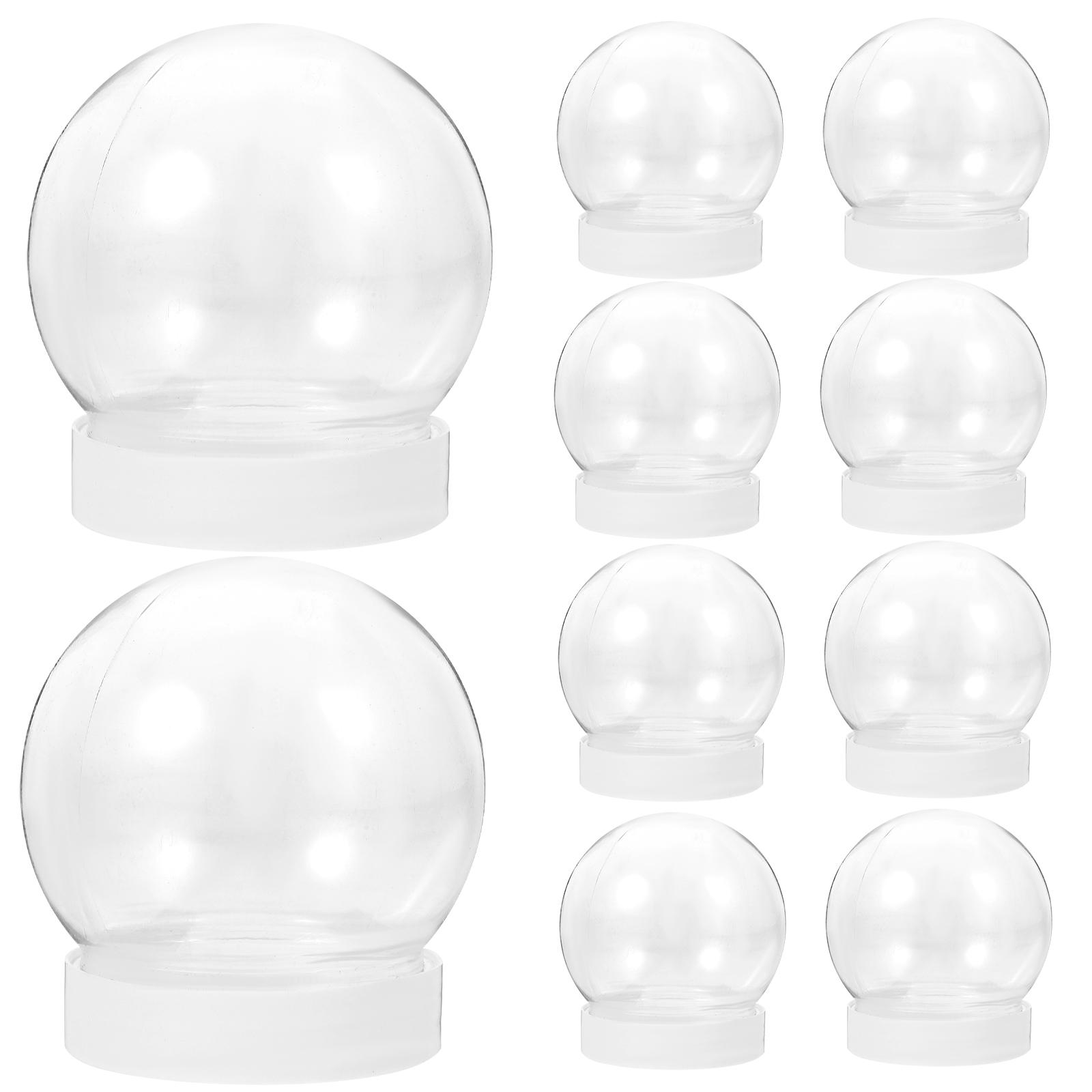 

10Pcs 300ml DIY Plastic Bottle Empty Water Globe Christmas Snow Snowglobe Making Empty Snow Globe Making Prop Clear