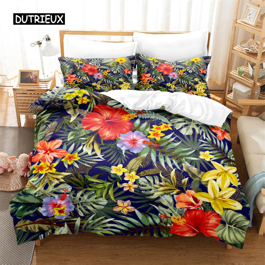 Cartoon Beautiful Flower Bedding Set Duvet Cover Set 3d Bedding Digital Printing Bed Linen Queen Size Bedding Set Fashion Design