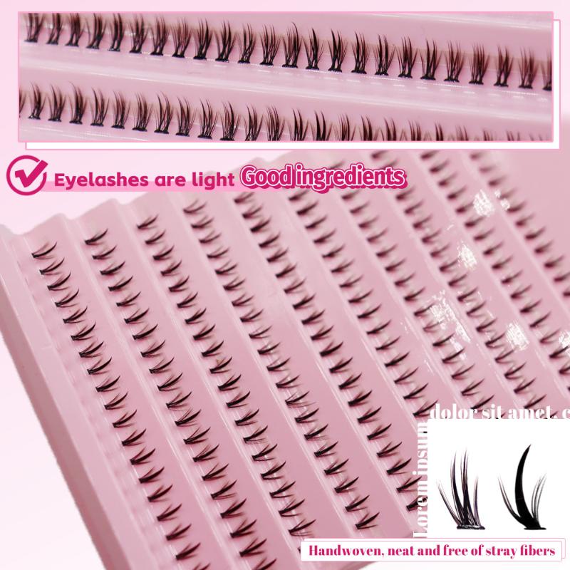 190/200/250Pcs 6Mm Mixed Length Fluffy Wispy Soft Cluster Lashes Lower Eyelashes Dly At Home Suitable For Holiday Parties