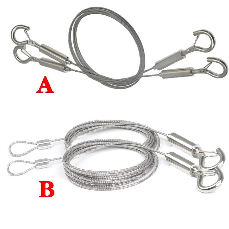 Adjustable Automatic Wire Rope Spring Hook Clothesline Picture Hanging Solution System Suspension Code Stainless Steel Cable