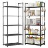 5 Tier Shelving Unit Heavy Duty Storage Shelf Adjustable Storage Rack 66 Lbs Capacity for Kitchen Pantry Bathroom Garage Office