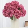4 Heads Artificial Hydrangea Flower Realistic Faux Flowers Hydrangea Flowers Branch  Outdoor Party