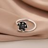 New Retro Lotus Simple Ethnic 925 Sterling Silver Jewelry Temperament Flower Lotus Opening Rings    R107
