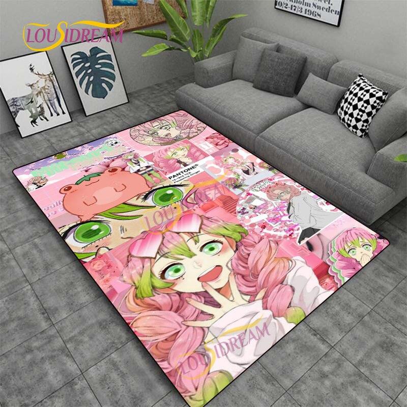 Demon Slayer Japan Cartoon Rug Kitchen Mat Bedroom Door Rug Living Room Carpet Children Game Soft Mat