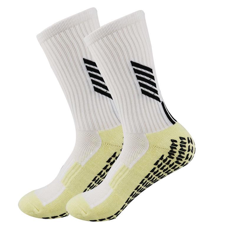 Men's Non-Slip Glue-Dot Football Socks - Thick Towel Cushion, Mid-Tube Training Sports Socks