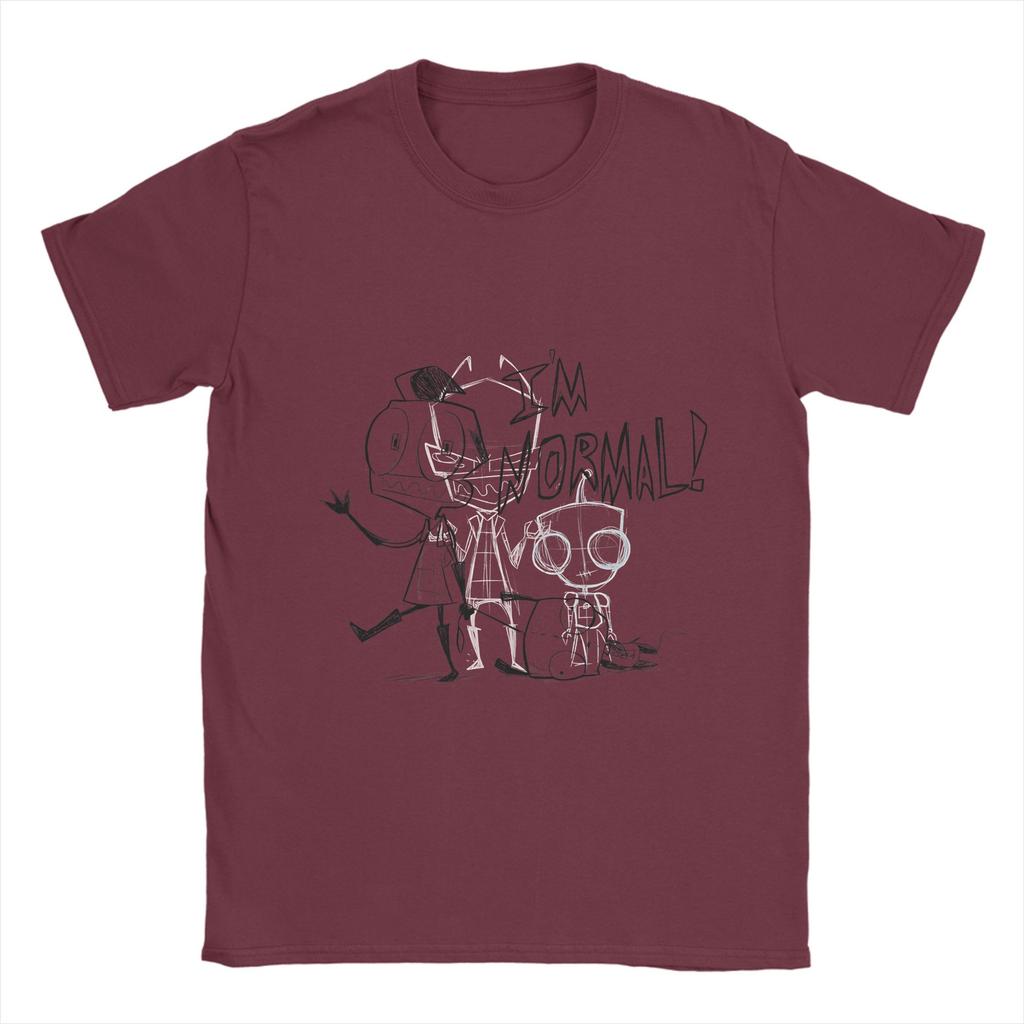 Casual T Shirt Summer Invaders Zims Popular T-Shirts Cotton Tee Shirt for Men Y2K Fun Design Short Sleeve Top Tees