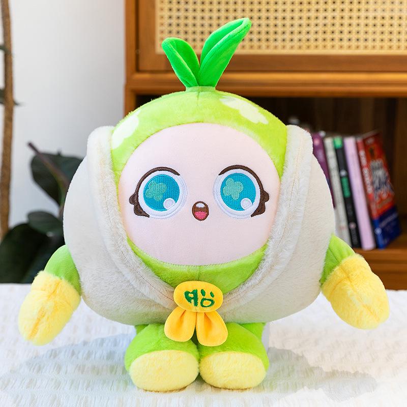 

Eggy Party Plush Keychain - Cute Egg Doll Ornament for Backpack 30cm (0.26kg) фісташкова кольору