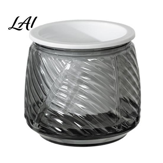 Deep Soil Planting Basin Self Watering Planter with Wick Rope for Indoor Plants Double Layer Pot Home Transparent Hydroponic Planter Decorative