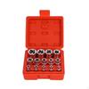External E Socket Set 14Piece Female Recessed Tool Chrome for Mechanics,