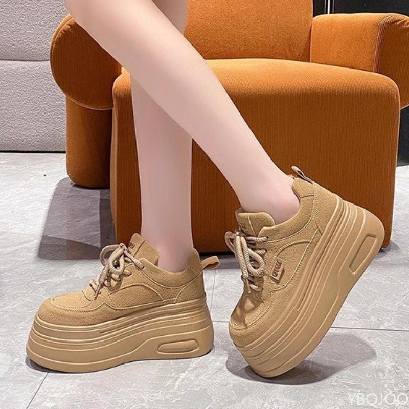 Fashion Height Increasing Thick Soled Dad Shoes for Women New Versatile Sponge Cake Casual Sports Vulcanized Shoes Platform Sneakers