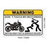 Fahrradaufkleber, Lustige Fahrradaufkleber - Motorrad Warnung Lustiger Reflektierender Autoaufkleber Fahrrad Warnung