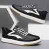 Lace-Up Men's Genuine Leather Sneakers Casual Shoes Outdoor Daily Walking Footwear Travel Male Skateboard Shoes Tenis Masculino