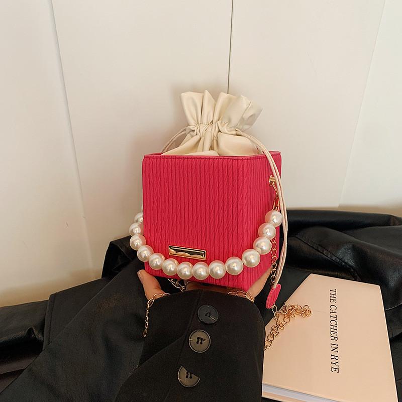 Chic And Stylish New Autumn Bucket Bag In Khaki Pink Black White And Brown For Women