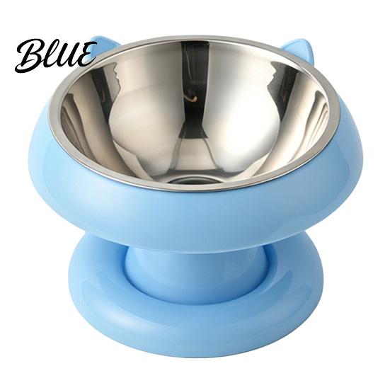 Ergonomic Cat Feeding Station Elevated Pet Bowl Detachable Stainless Steel Inner Raised Water