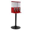 Candy Vending Machine with Stand Anti Theft Keys Triple Individual Candy Boxes Coin Operated