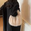 Women's Plush Handbag Solid Color Shoulder Bag