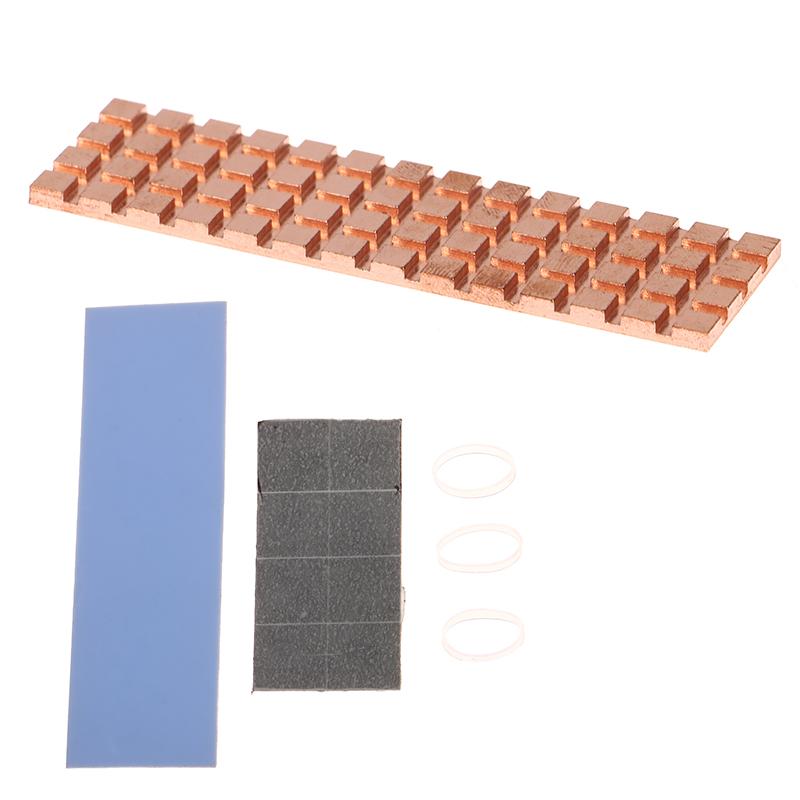 1 Set Computer Cooler Copper Radiator Accessory PC Notebook SSD Heat Sink For M.2 2280 PCI-E NVME With Thermal Pad Heatsink
