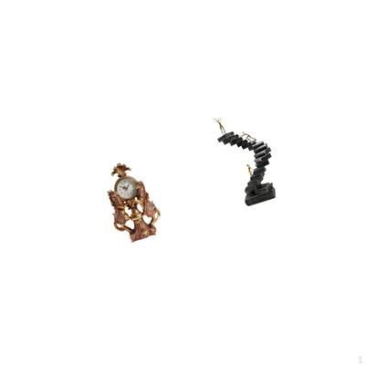 Horse Clock Desktop Figurine Thinker Ladder Resin Abstract Animal Statue Handicraft Collection for