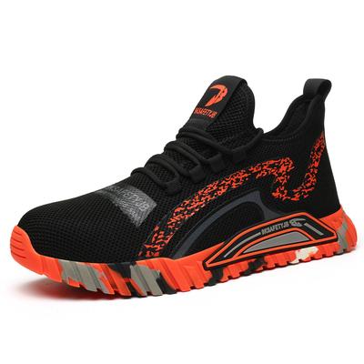 Модная обувь, дышащая, легкая и удобная, с верхом из материала Flyknit, защитная обувь, универсальная рабочая обувь для всех сезонов