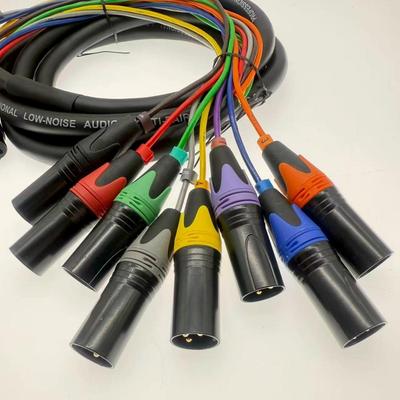 8-Core Multi-Channel XLR Microphone Cable Mixer & Stage Lighting Signal Amplifier