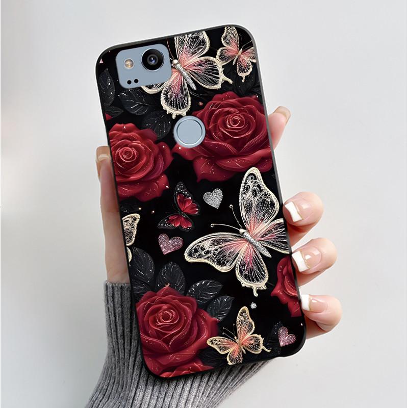 Pattern Case For Google Pixel 2 XL Pixel2 Funda Soft Silicone Shell For Google Pixel 1 XL Pixel1 Cover Cute Flower Casing Coque