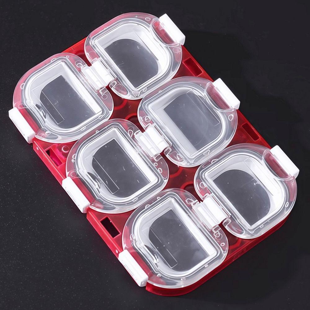 Waterproof Fishing Gear Accessory Box Red Fish Hook Storage Box Outdoor Fishing
