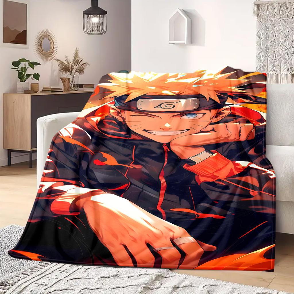 Naruto Anime Print Blanket Warm Comfortable Flannel Blanket Suitable for Bedrooms, Sofas, Beds, Chairs, Picnics, Travel
