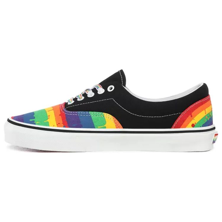 Vans Era Rainbow Drip Low Top Skate Shoes Unisex Sneakers Black VN0A4U392CV